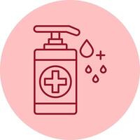 Hand Sanitizer Line Circle Multicolor Icon vector