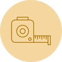 Tape Measure Line Circle Multicolor Icon vector