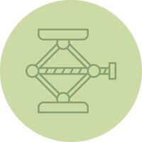 Screw Jack Line Circle Multicolor Icon vector