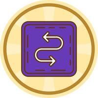 Zigzag Comic circle Icon vector