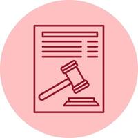 Legal Document Line Circle Multicolor Icon vector