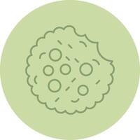 Cookie Line Circle Multicolor Icon vector