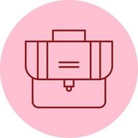 Suitcase Line Circle Multicolor Icon vector
