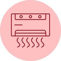 Air Conditioner Line Circle Multicolor Icon vector