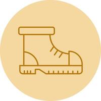 Boot Line Circle Multicolor Icon vector