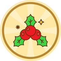 Mistletoe Comic circle Icon vector