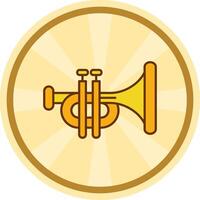 Trumpet Comic circle Icon vector