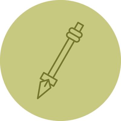 Spear Line Circle Multicolor Icon
