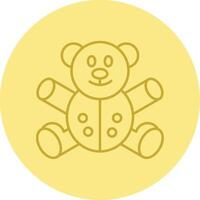 Bear Line Circle Multicolor Icon vector