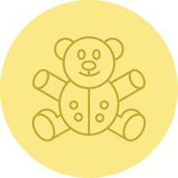 Bear Line Circle Multicolor Icon vector