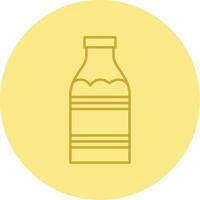 Milk Bottle Line Circle Multicolor Icon vector