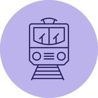 Train Line Circle Multicolor Icon vector
