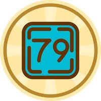 Seventy Nine Comic circle Icon vector