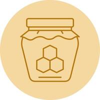 Honey Line Circle Multicolor Icon vector