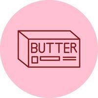 Butter Line Circle Multicolor Icon vector