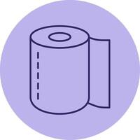Toilet Roll Line Circle Multicolor Icon vector