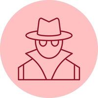 Spy Line Circle Multicolor Icon vector