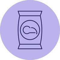 Crisps Line Circle Multicolor Icon vector