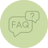 Faq Line Circle Multicolor Icon vector