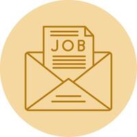 Job Offer Line Circle Multicolor Icon vector