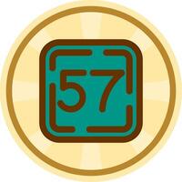 Fifty Seven Comic circle Icon vector