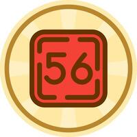 Fifty Six Comic circle Icon vector