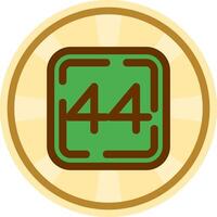 Forty Four Comic circle Icon vector