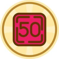 Fifty Comic circle Icon vector