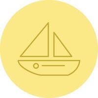 Dinghy Line Circle Multicolor Icon vector