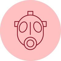 Gas Mask Line Circle Multicolor Icon vector