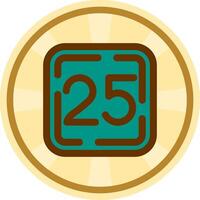 Twenty Five Comic circle Icon vector