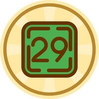 Twenty Nine Comic circle Icon vector