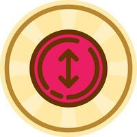 Up and down arrow Comic circle Icon vector