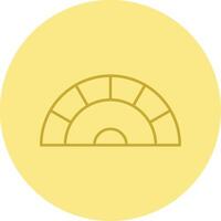 Protractor Line Circle Multicolor Icon vector