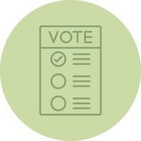 Number of vote Line Circle Multicolor Icon vector