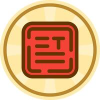 Align text Comic circle Icon vector