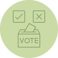 Vote Yes Line Circle Multicolor Icon vector