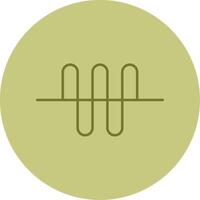 Audio Wave Line Circle Multicolor Icon vector