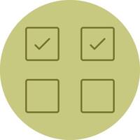Check Box Line Circle Multicolor Icon vector