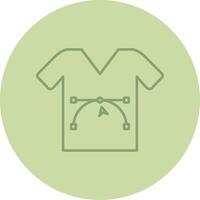 Shirt Design Line Circle Multicolor Icon vector
