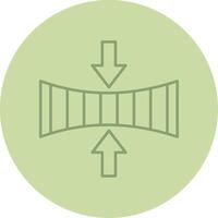 Elasticity Line Circle Multicolor Icon vector