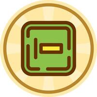 Right align Comic circle Icon vector