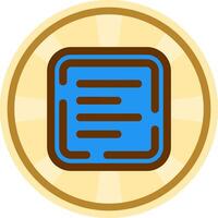 Left allignment Comic circle Icon vector