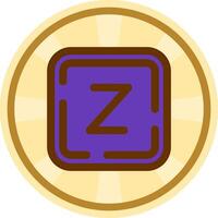 Letter z Comic circle Icon vector