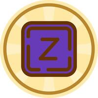 Letter z Comic circle Icon vector