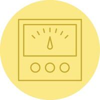 Voltage Indicator Line Circle Multicolor Icon vector