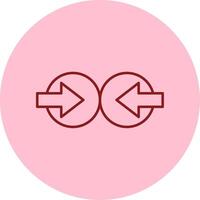 Collision Line Circle Multicolor Icon vector