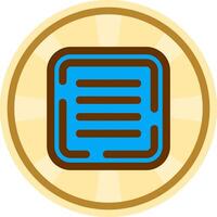 Text justify Comic circle Icon vector