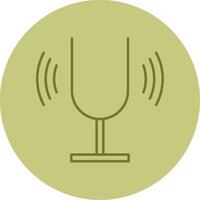 Tuning Fork Line Circle Multicolor Icon vector