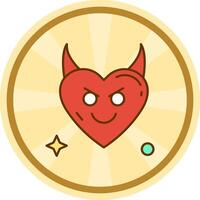 Demon Comic circle Icon vector